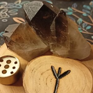 altar punta de cuarzo ahumado