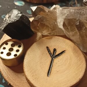 altar de turmalina y cuarzo ahumado