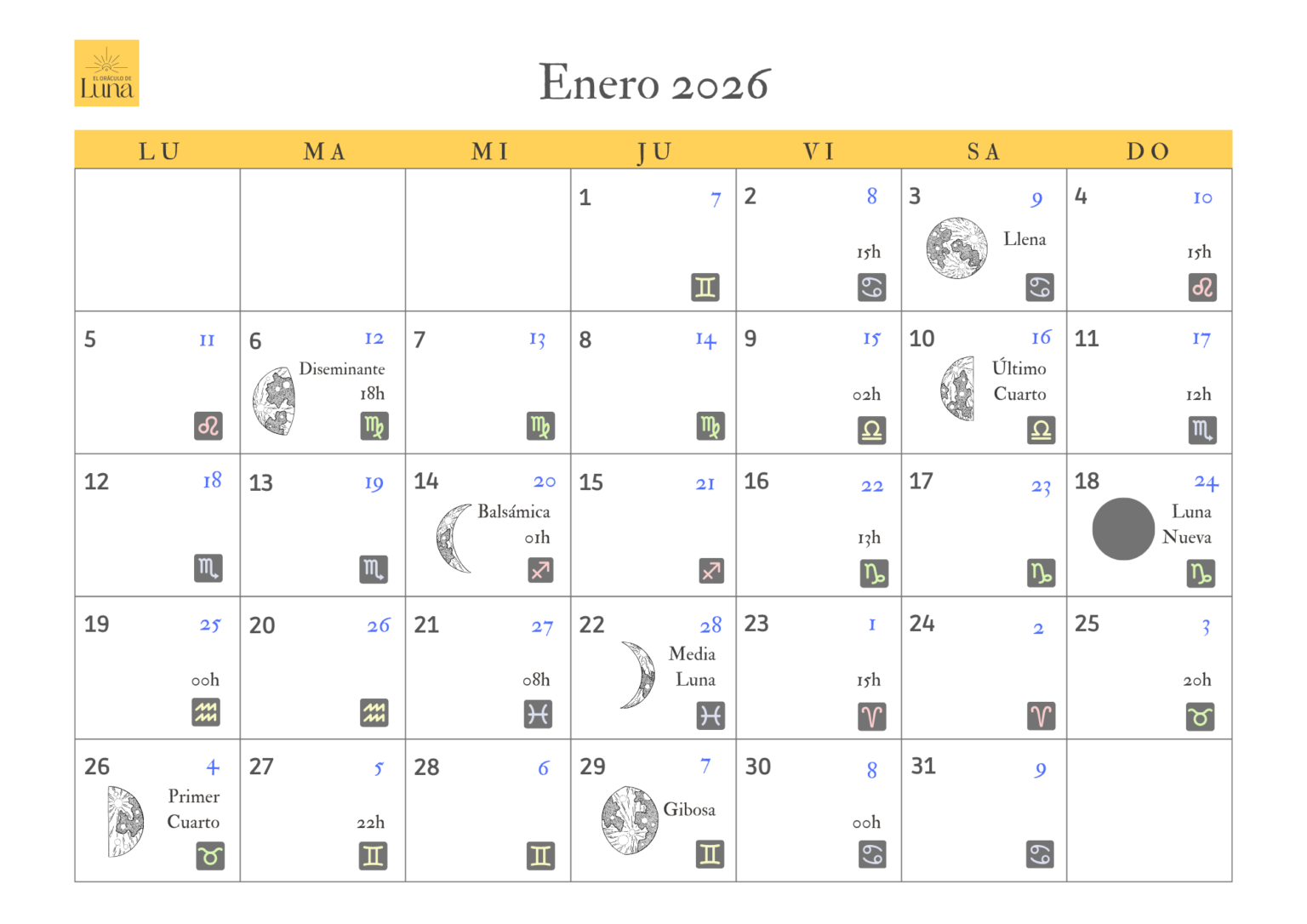 calendario 2026